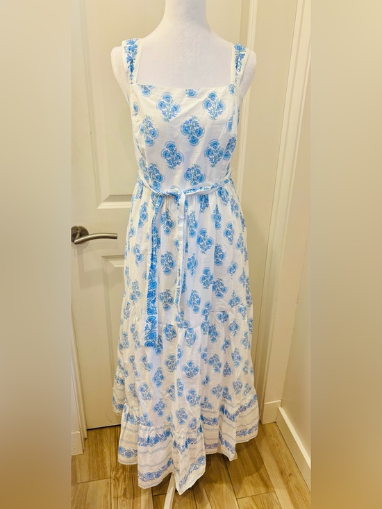 Haute Hippie Dresses & Skirts - NWT Haute Hippie Light Blue and White Ikat print cotton sundress-4
